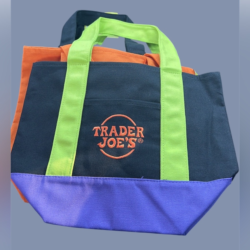 1 Trader Joe's Mini Canvas Tote Bag - Trick or Treat 🎃👻 Multi-Colored
